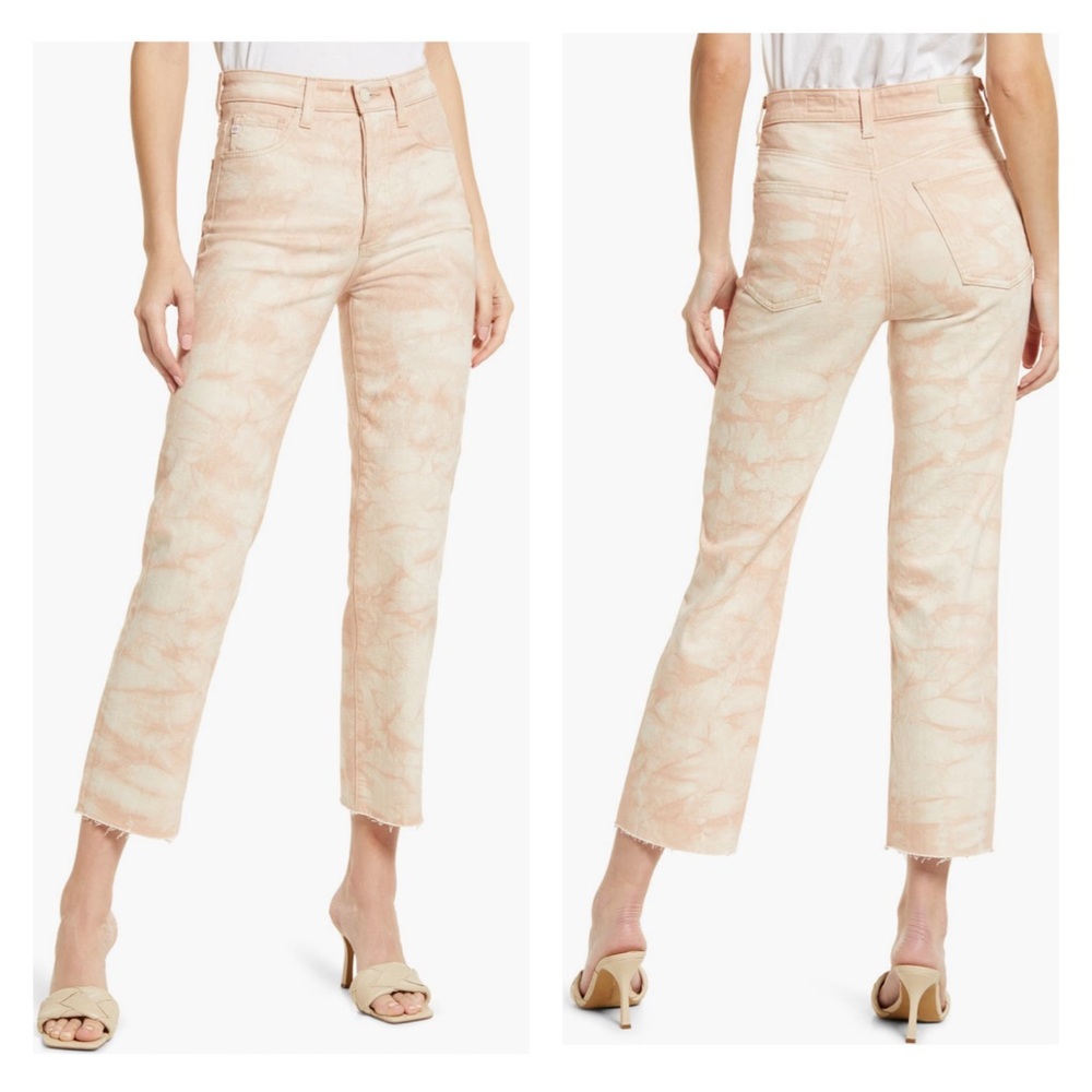 AG Pink Alexis Straight Crop Jeans - Sz 30